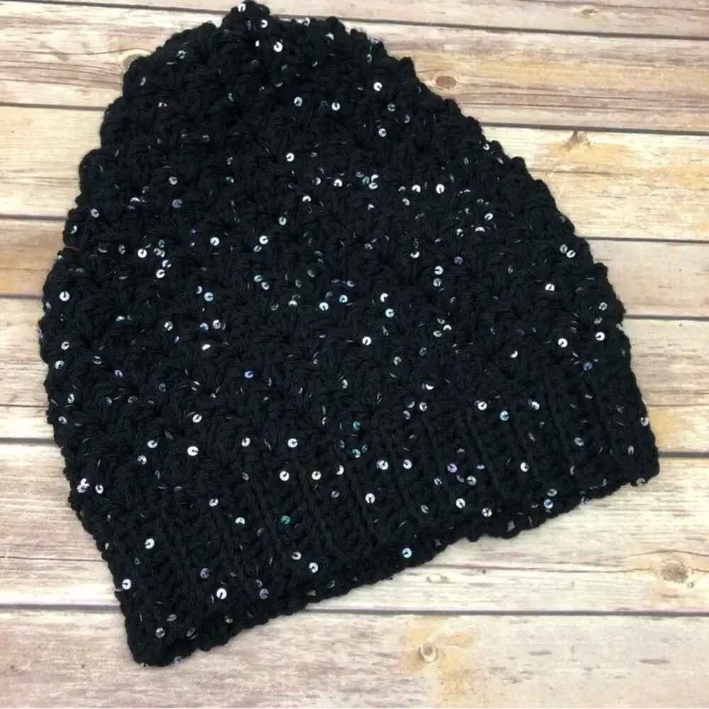 Glitzy Oversized Beanie.